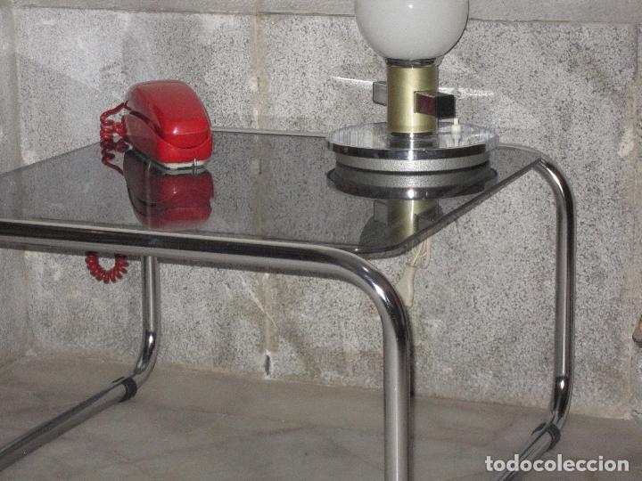 Vintage: MESA RINCONERA CON SOBRE DE CRISTAL - Foto 4