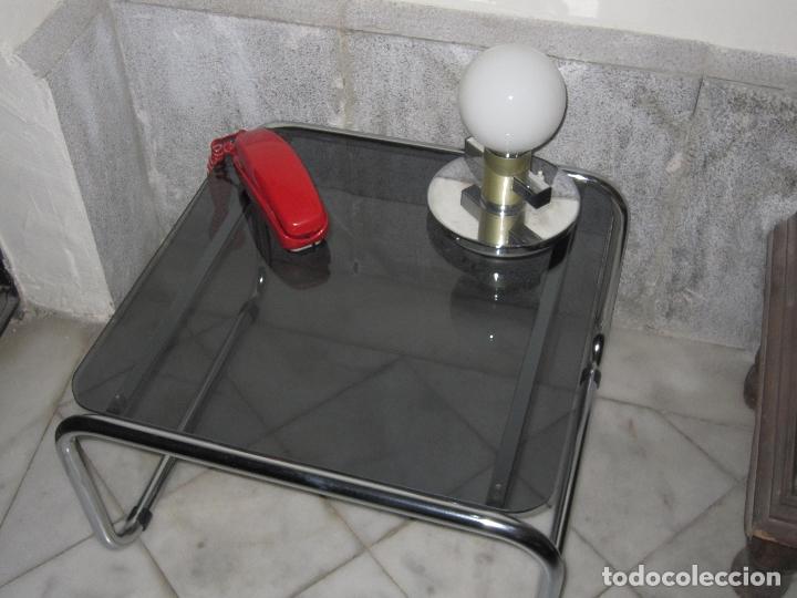 Vintage: MESA RINCONERA CON SOBRE DE CRISTAL - Foto 6