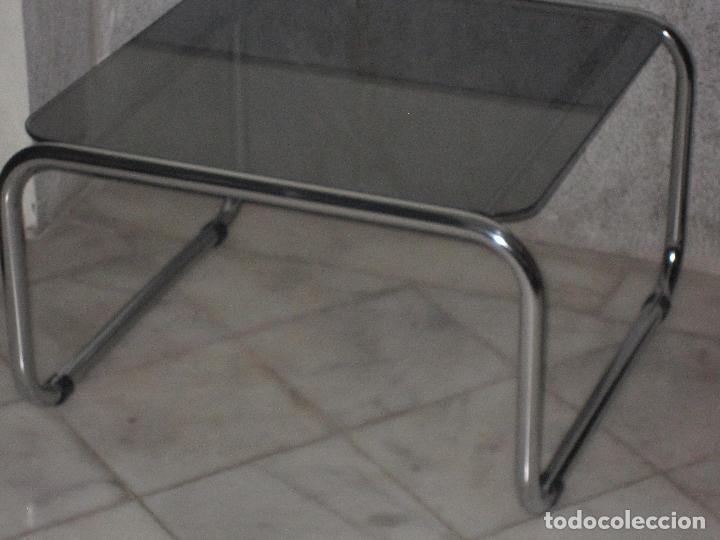 Vintage: MESA RINCONERA CON SOBRE DE CRISTAL - Foto 2