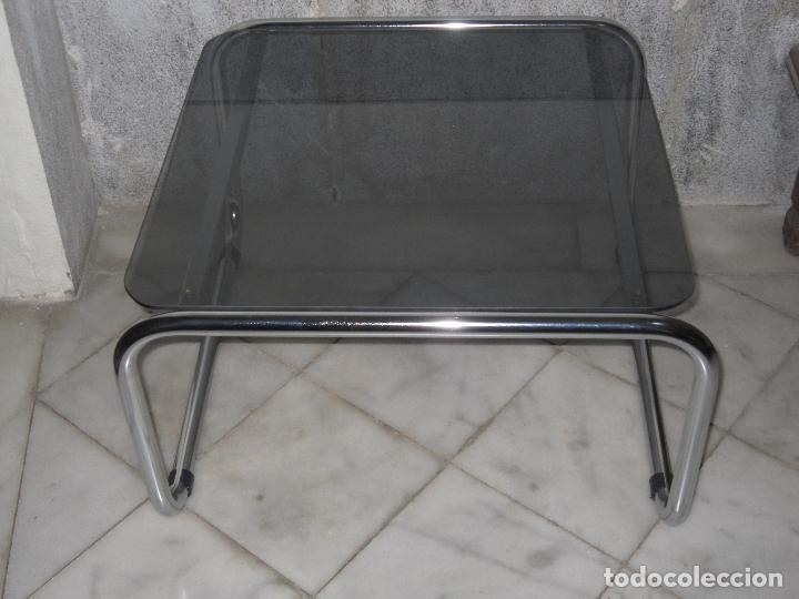 Vintage: MESA RINCONERA CON SOBRE DE CRISTAL - Foto 3