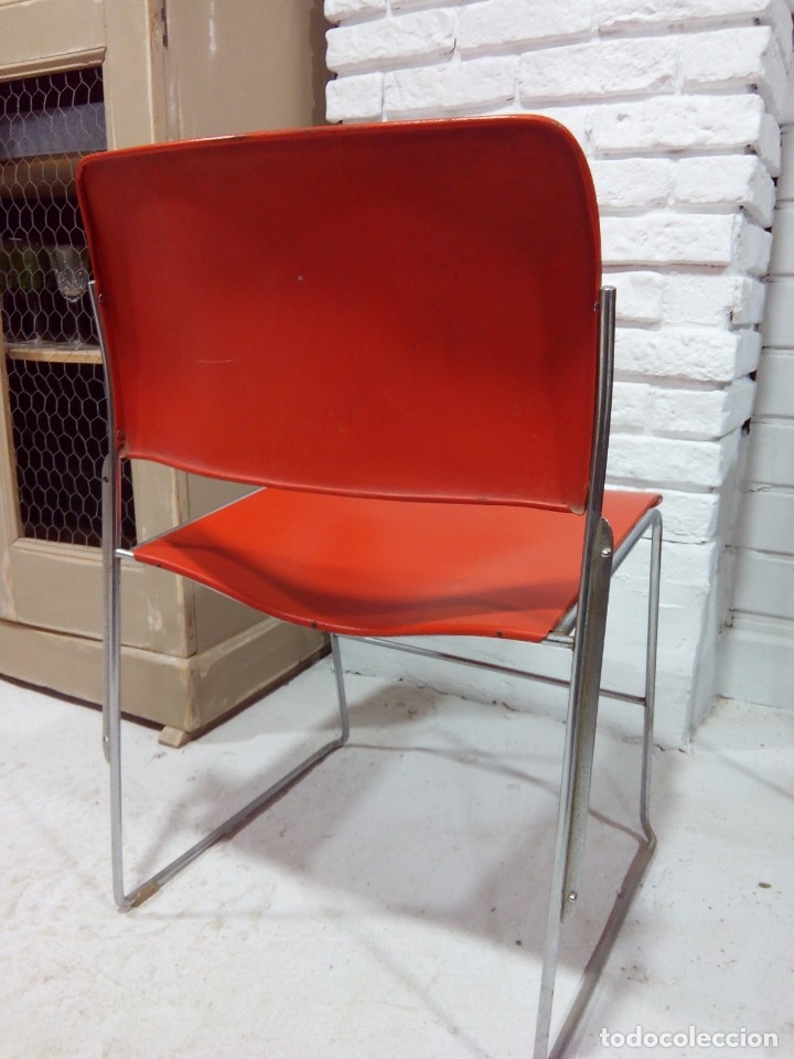 Vintage: 4 SILLAS 4/40 DAVID ROWLAND - Foto 10