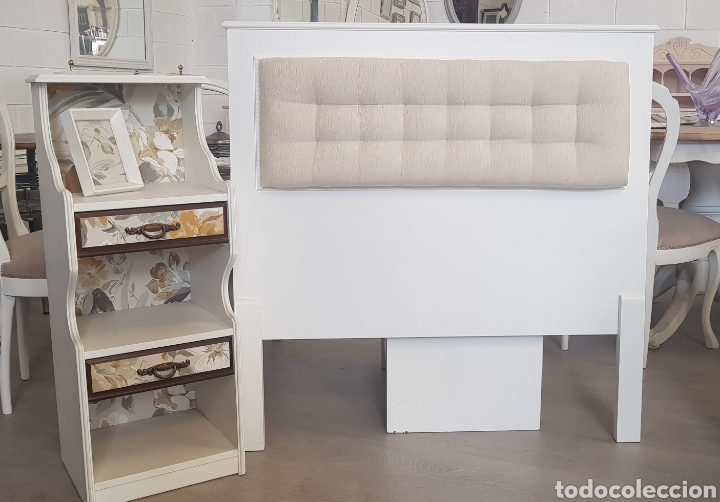 Vintage: CABECERO DE CAMA DE MADERA MACIZA. - Foto 1