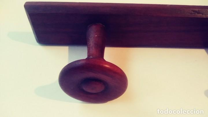 Vintage: PERCHERO DE MADERA 2 COLGADORES - Foto 3