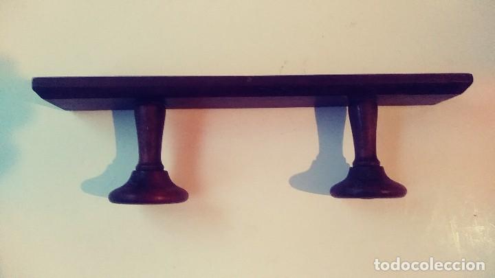 Vintage: PERCHERO DE MADERA 2 COLGADORES - Foto 4