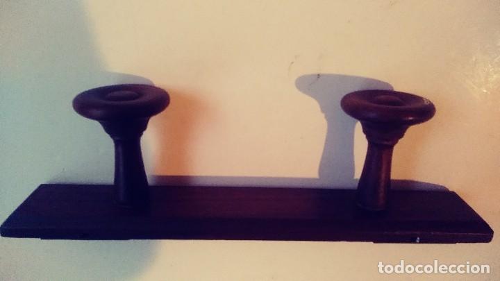 Vintage: PERCHERO DE MADERA 2 COLGADORES - Foto 6