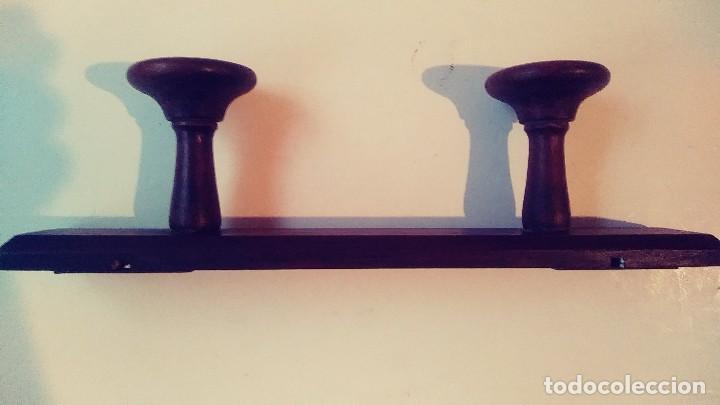 Vintage: PERCHERO DE MADERA 2 COLGADORES - Foto 8