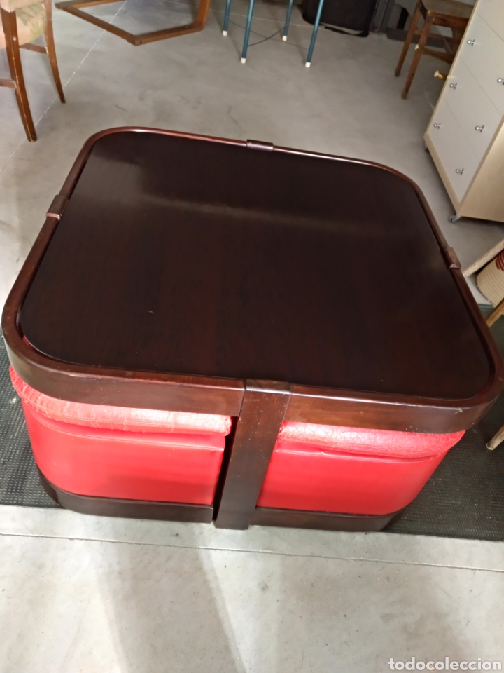 Vintage: Conjunto de mesa y cuatro asientos - Foto 3