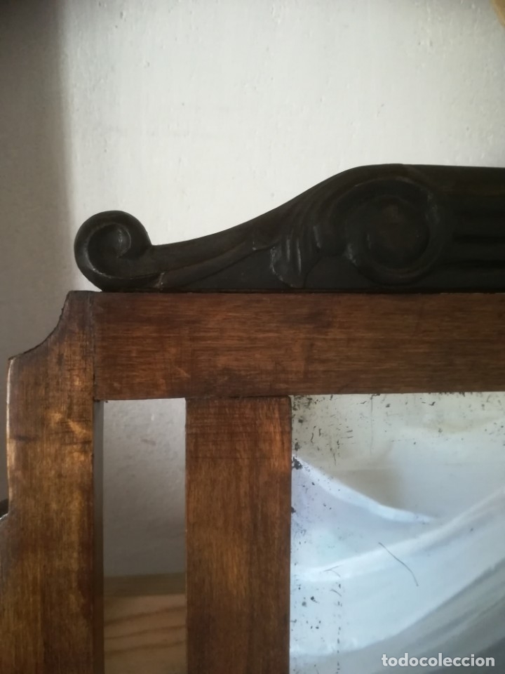 Vintage: Espejo de madera con repisa - Foto 2