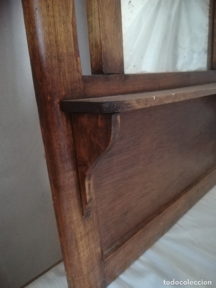 Vintage: Espejo de madera con repisa - Foto 3