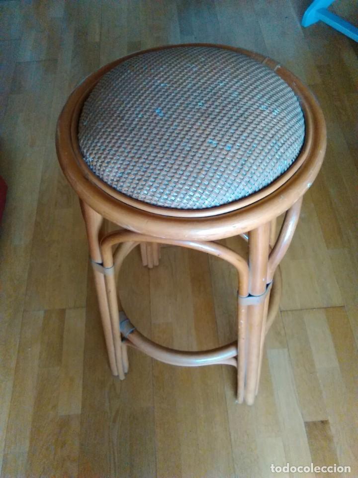Vintage: TABURETE ALTO DE BAMB&Uacute; - Foto 4
