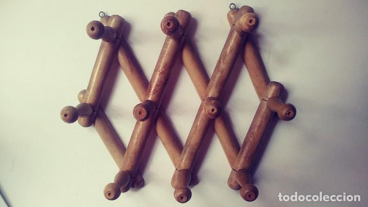 Vintage: PERCHERO DE MADERA EXTENSIBLE - Foto 3