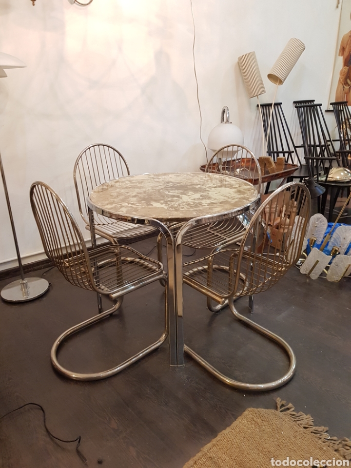 Vintage: Mesa space Age a&ntilde;os 70 marmol - Foto 1
