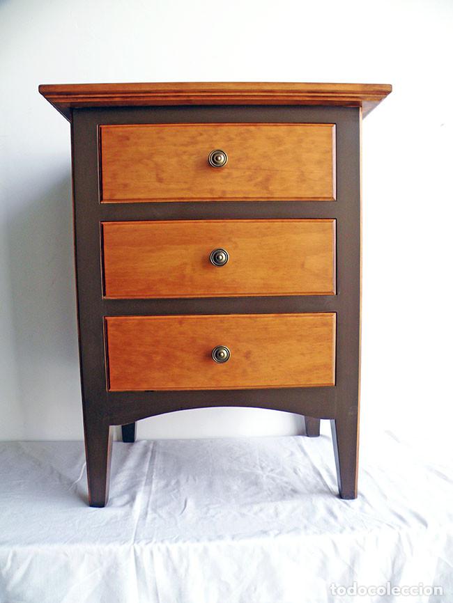Vintage: MESILLA TRES CAJONES DECORADAY LACADA - Foto 2