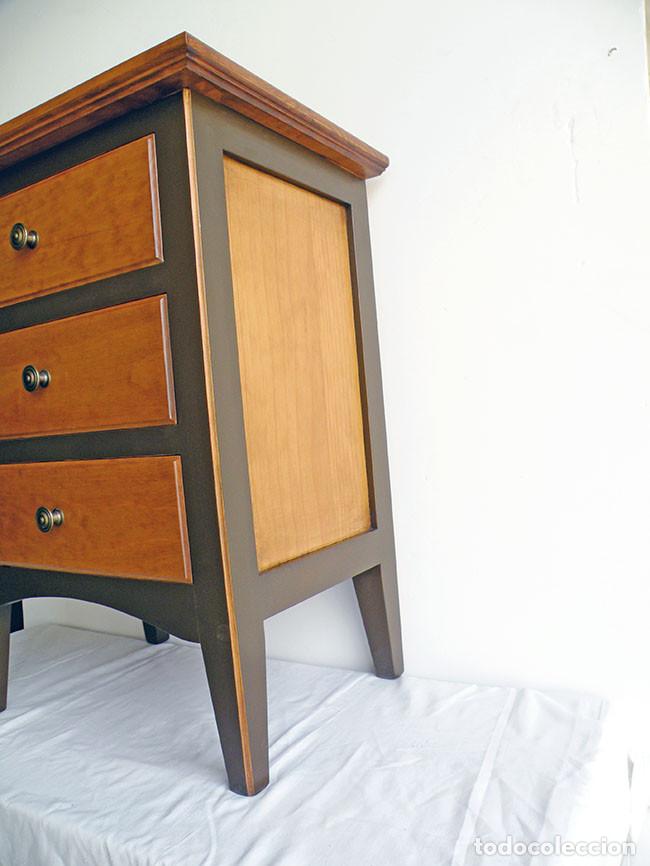 Vintage: MESILLA TRES CAJONES DECORADAY LACADA - Foto 4