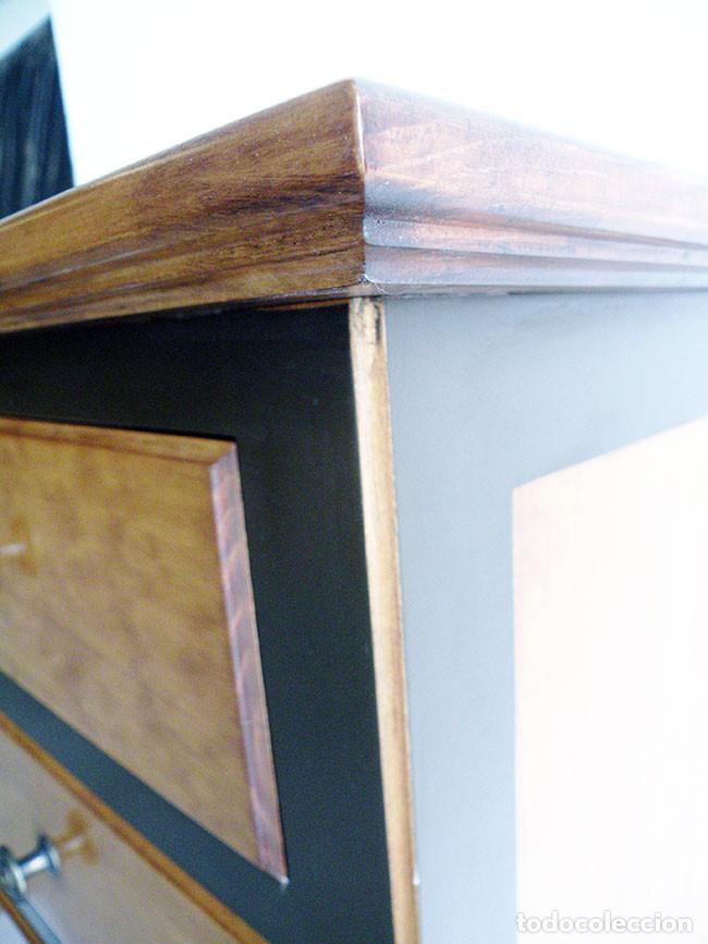 Vintage: MESILLA TRES CAJONES DECORADAY LACADA - Foto 7