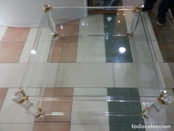 Vintage: MESA METACRILATO Y CRISTAL - Foto 3