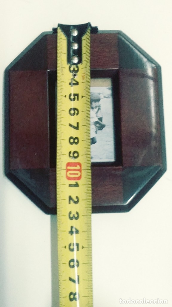 Vintage: peque&ntilde;o marco de madera octogonal - Foto 5