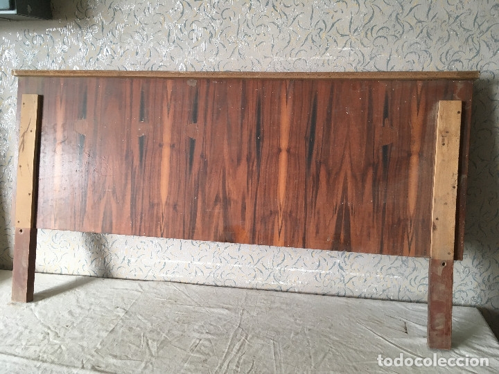 Vintage: CABECERO MADERA MUY PESADO - Foto 7
