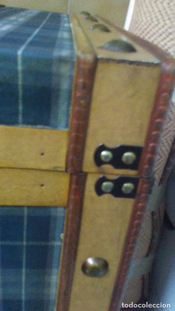 Vintage: BA&Uacute;L DE MADERA FORRADO EN TELA - Foto 5