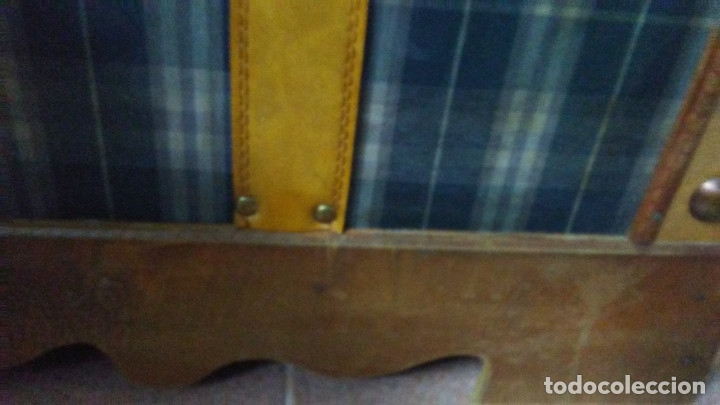 Vintage: BA&Uacute;L DE MADERA FORRADO EN TELA - Foto 6