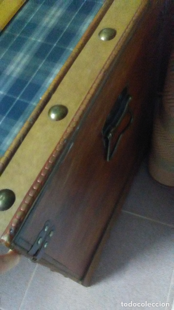 Vintage: BA&Uacute;L DE MADERA FORRADO EN TELA - Foto 12
