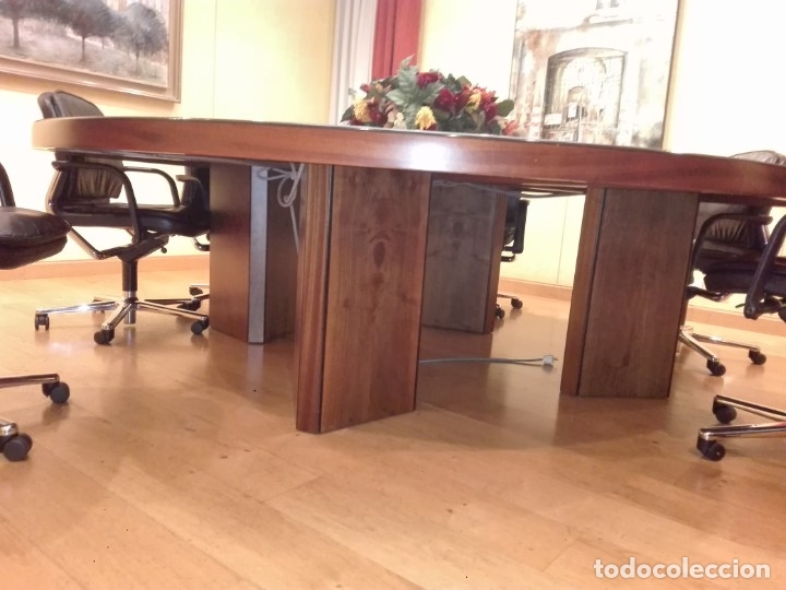Vintage: Mesa de reuniones redonda de madera - Foto 2