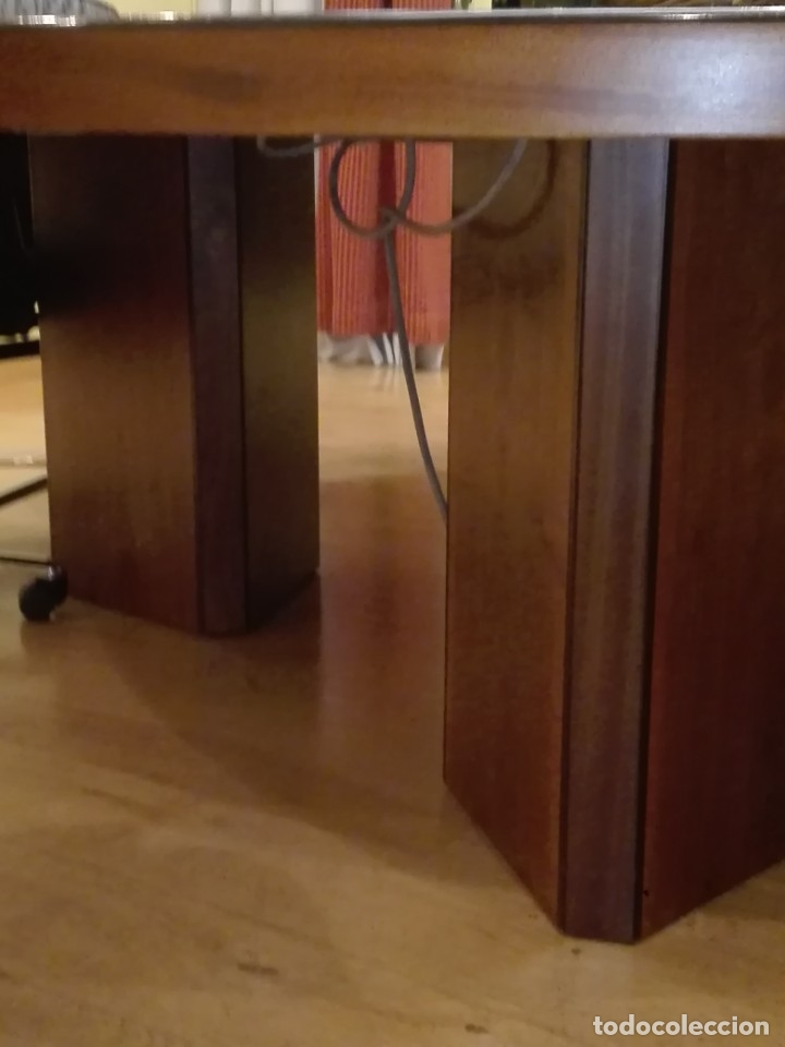 Vintage: Mesa de reuniones redonda de madera - Foto 5