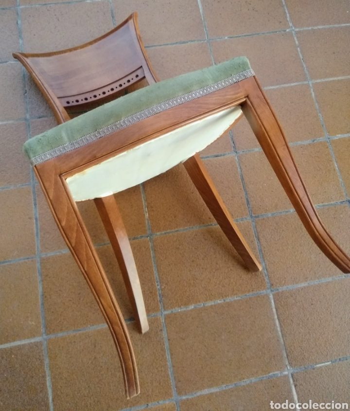 Vintage: 8 Sillas de madera. Vintage. - Foto 3