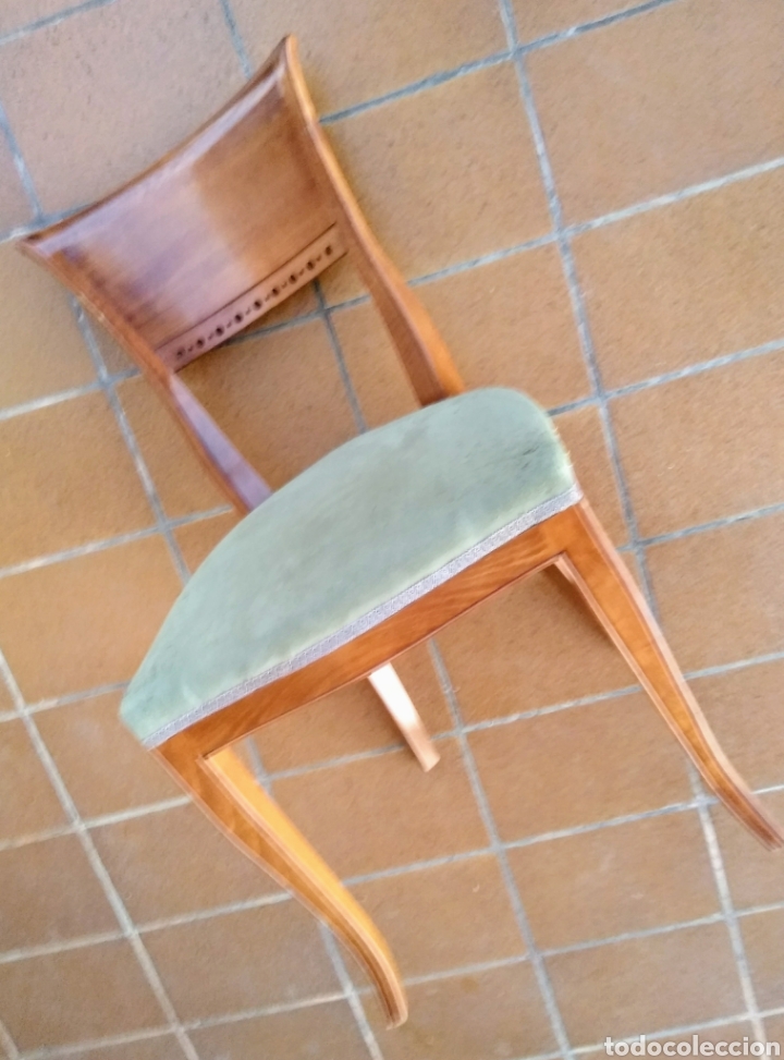 Vintage: 8 Sillas de madera. Vintage. - Foto 4