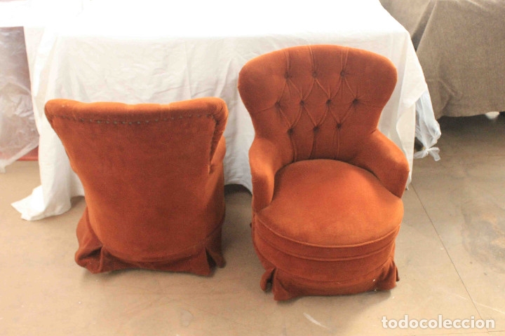 Vintage: PAR SILLONES DE ALCOBA - Foto 2