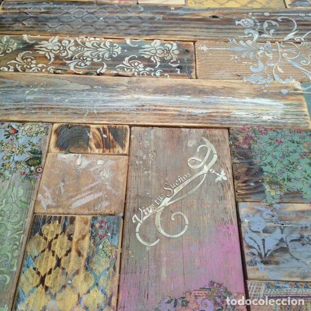 Vintage: Mesa de centro hecha a mano con madera de palets. - Foto 5