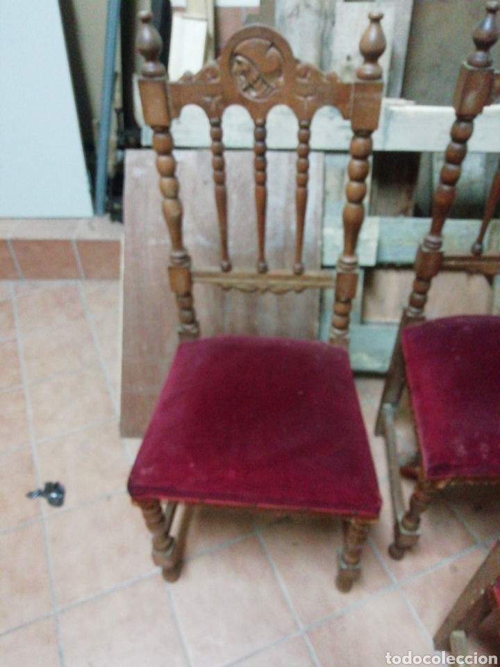 Vintage: Lote 6 sillas de los conquistadores. - Foto 4