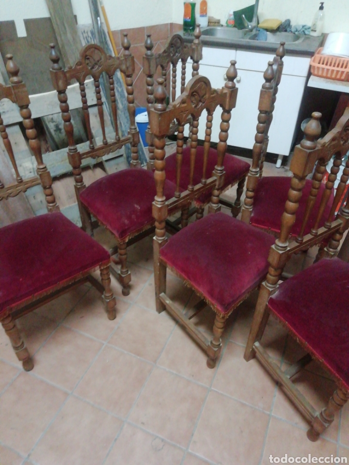 Vintage: Lote 6 sillas de los conquistadores. - Foto 1