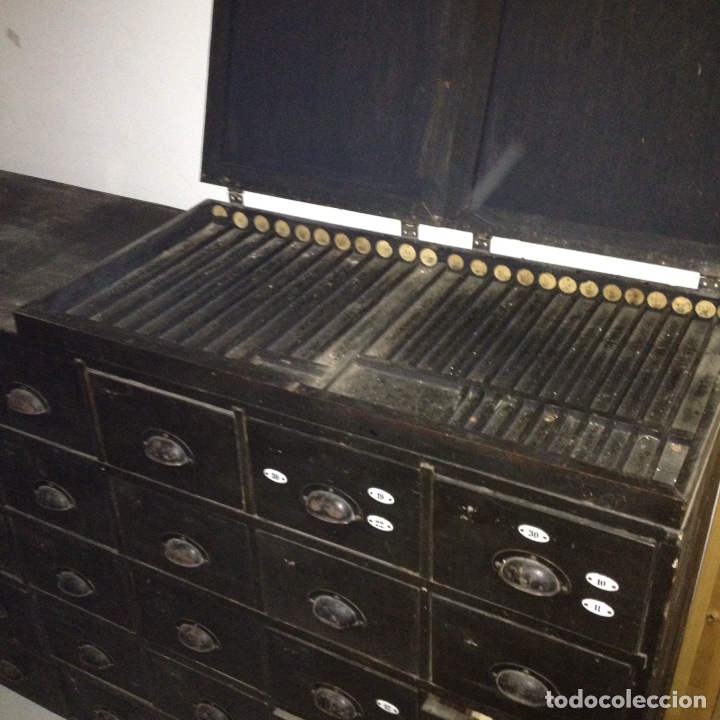 antiguo mueble cajonera industrial - Compra venta en todocoleccion