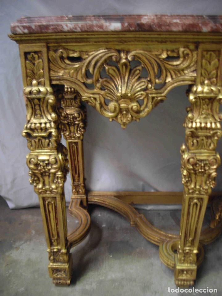 Vintage: CONSOLA TALLA PAN DE ORO - Foto 4