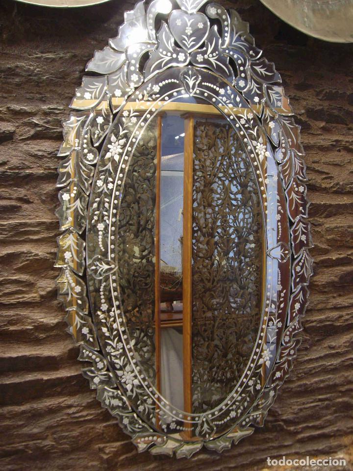 Vintage: ESPEJO OVALADO PLATEADO - Foto 2