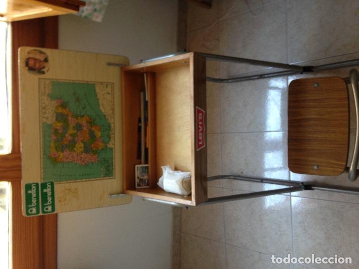 Vintage: Pupitre escolar con asiento abatible - Foto 2