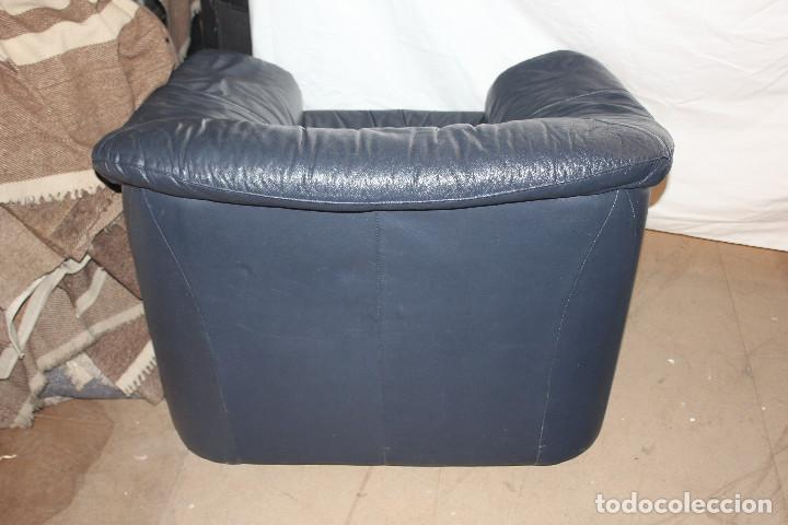 Vintage: SILLONES CUERO AZUL - Foto 6