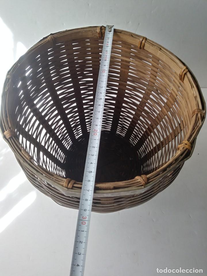 Vintage: maceta cubremaceta de ca&ntilde;a o simil - Foto 4