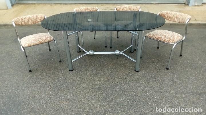 Vintage: conjunto de mesa y sillas de dise&ntilde;o- - Foto 6