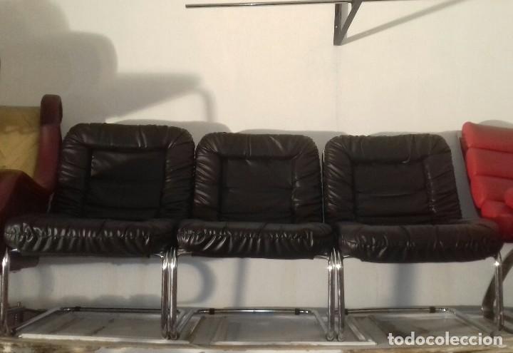 Vintage: Sill&oacute;n en piel vintage - Foto 1