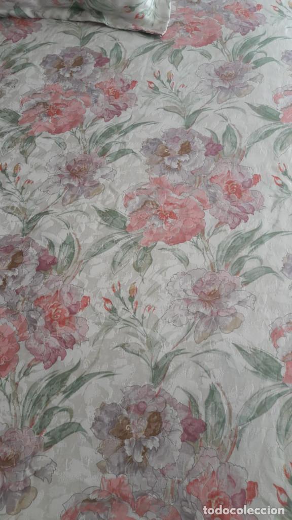 Vintage: COLCHA ESTAMPADA DE RASO. CAMA 135 - Foto 5