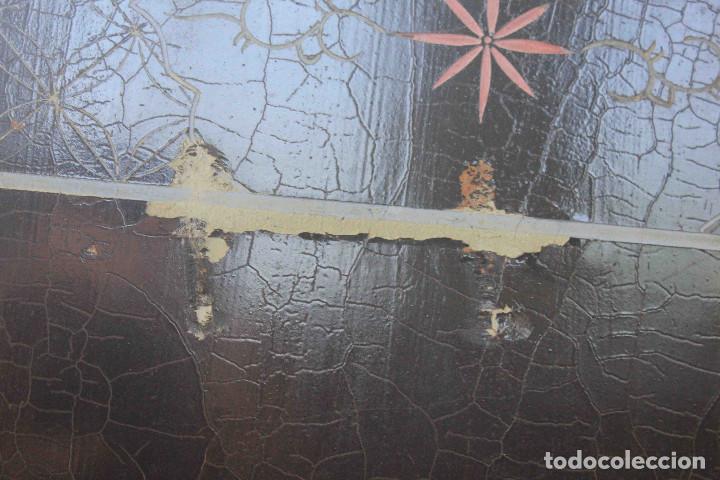 Vintage: BIOMBO LACADO 6 HOJAS - Foto 10