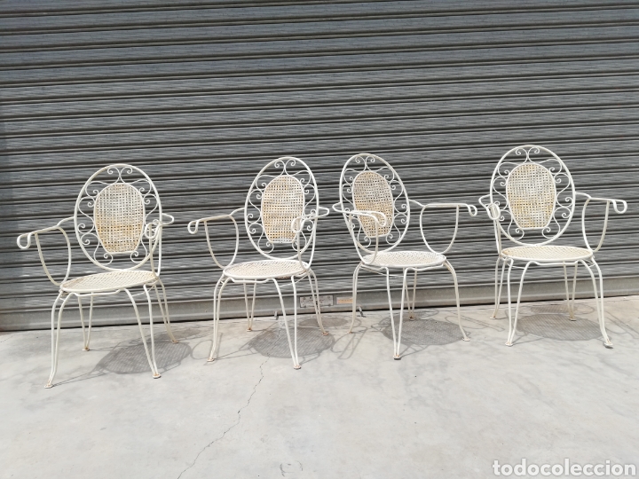 4 sillas hierro forjado para jardin o terraza a - Comprar Muebles