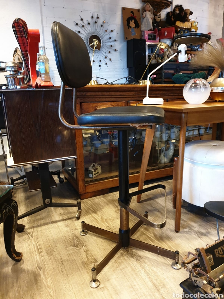 Vintage: Taburete industrial giratorio - Foto 1