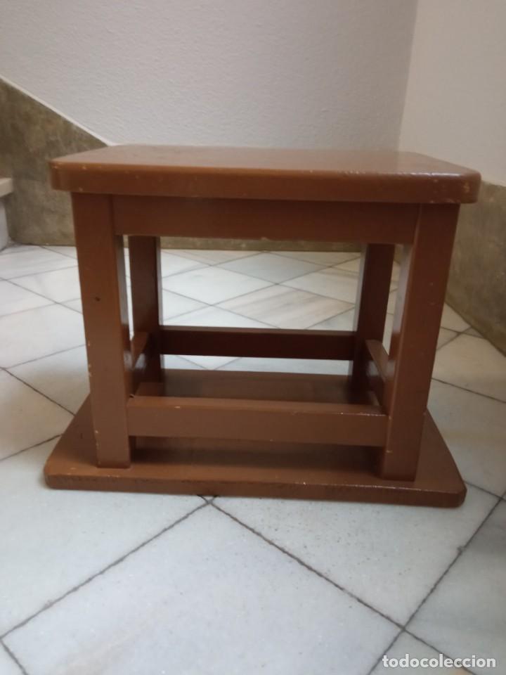 Vintage: taburete o mesita de madera rectangular doble cara, muy resistente - Foto 3
