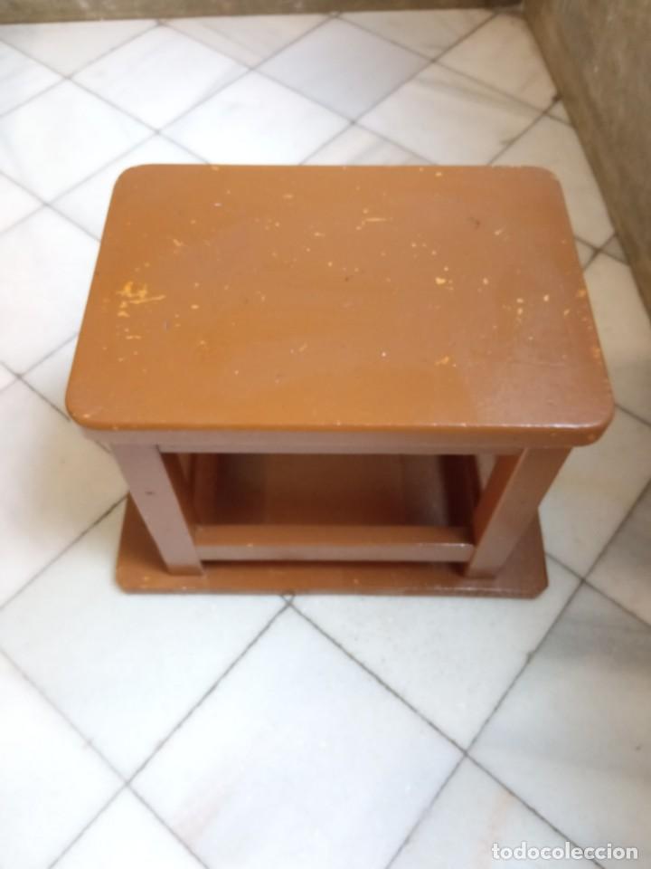 Vintage: taburete o mesita de madera rectangular doble cara, muy resistente - Foto 9