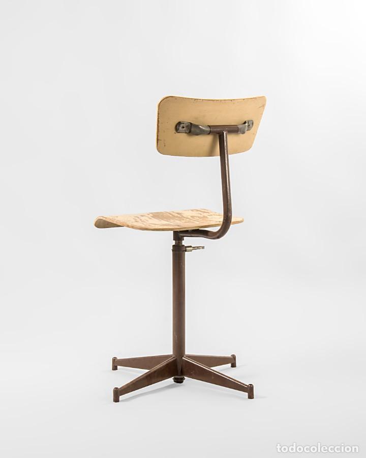 Vintage: Taburete industrial franc&eacute;s de mitad de siglo - Foto 3