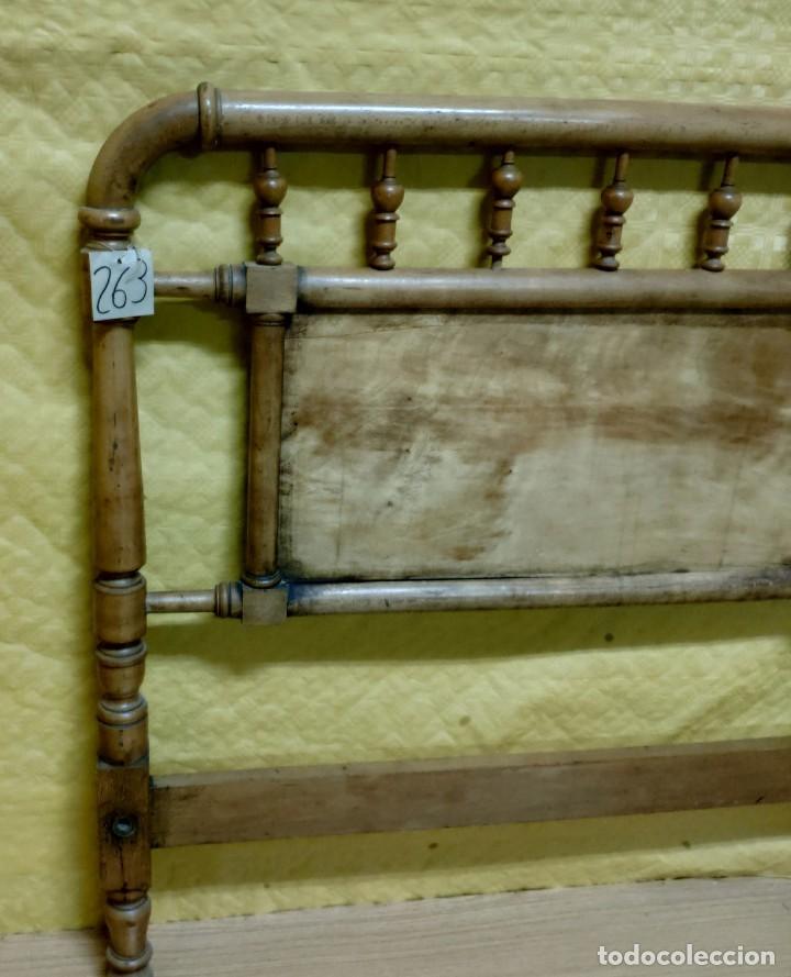 Vintage: CABECERO EN MADERA DE CEREZO, 6000 -263 - Foto 9