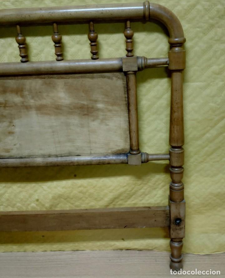 Vintage: CABECERO EN MADERA DE CEREZO, 6000 -263 - Foto 12